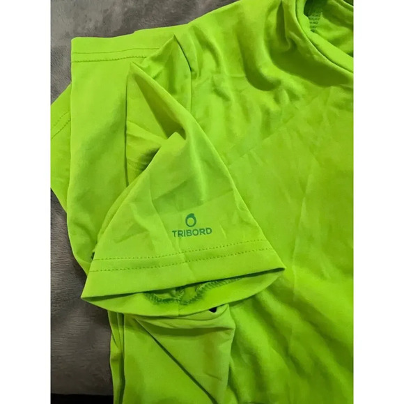 NWOT Tribord Decathlon Lime Neon Green Short‎ Sleeve Teen Athletic Shirt SZ 14 - Picture 5 of 7